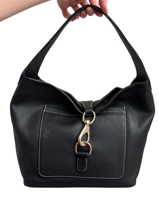 Dooney & Bourke Handbags - Dooney & Bourke Annalisa Lock Sac black pebble leather hobo bag